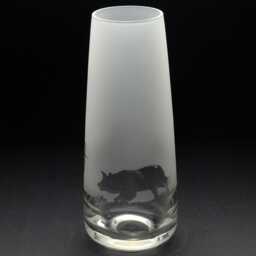 Border Collie Dog Glass Bud Vase - Etched Engraved Glassware Home & Bar Decor - thumbnail 1