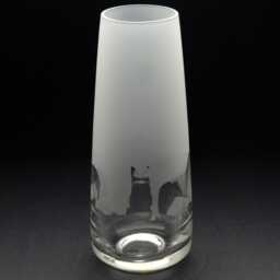 Border Collie Dog Glass Bud Vase - Etched Engraved Glassware Home & Bar Decor - thumbnail 3