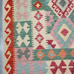 Kilim Rug Multicolour, Handmade Artisan Afghan Turkish Navajo Natural Wool 294x202 cm - thumbnail 4