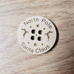 Santa's Lost Button Engraved Mdf Christmas Stocking Filler - thumbnail 3