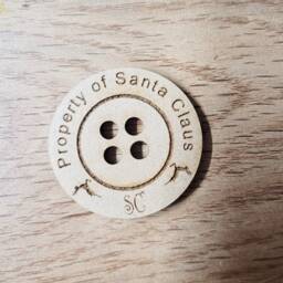 Santa's Lost Button Engraved Mdf Christmas Stocking Filler - thumbnail 2