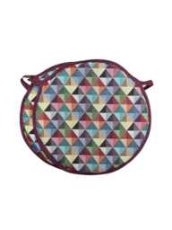 "Set Of 2 Big Holland Tapestry Bistro/Round/Garden/Kitchen/Patio Seat Pads Available in 3 Sizes 12"" 14"" 16" - thumbnail 1