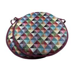 "Set Of 2 Big Holland Tapestry Bistro/Round/Garden/Kitchen/Patio Seat Pads Available in 3 Sizes 12"" 14"" 16" - thumbnail 2