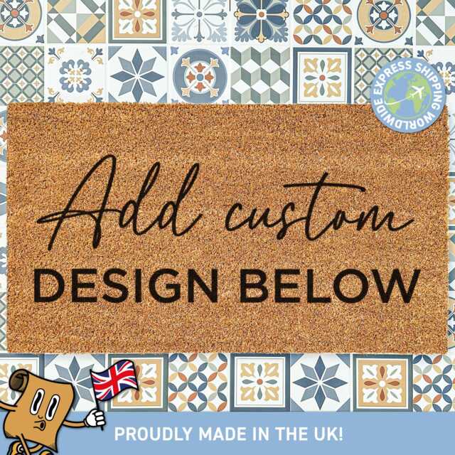 Add Custom Design Below, Customised Doormat, Personalized Housewarming Gift, Realtor Closing New Home Decor - image 1