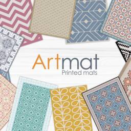 Vinyl Floor Mat, With Tiles in Green & Turquoise. Kitchen Runner Rug, Area Or Door Mat. PVC Mat Linoleum Rug - thumbnail 4
