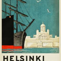Helsinki Print Vintage Finland Helsingfors Travel Poster - thumbnail 3