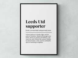 Leeds United Supporter Funny Definition Sport Football Gift Wall Art Print - thumbnail 1
