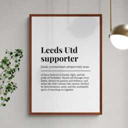 Leeds United Supporter Funny Definition Sport Football Gift Wall Art Print - thumbnail 2