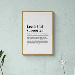 Leeds United Supporter Funny Definition Sport Football Gift Wall Art Print - thumbnail 3