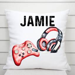 Personalised Kids Gaming Cushion, Personalized Gift For Girls Boys, Gaming Gift, Childrens Personalised Pillow - thumbnail 2