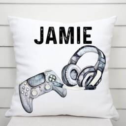 Personalised Kids Gaming Cushion, Personalized Gift For Girls Boys, Gaming Gift, Childrens Personalised Pillow - thumbnail 3