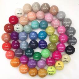 Nursery Rug - Lavender Fields Free Shipping Felt Ball Decor Play Mat Wool Pom - thumbnail 3