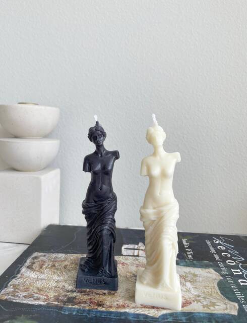 Venus Statue Candle - Soy Wax Classical Sculpture Decor, Feminine Art Home Accent - image 1