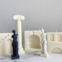 Venus Statue Candle - Soy Wax Classical Sculpture Decor, Feminine Art Home Accent - thumbnail 2