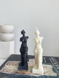 Venus Statue Candle - Soy Wax Classical Sculpture Decor, Feminine Art Home Accent - thumbnail 1