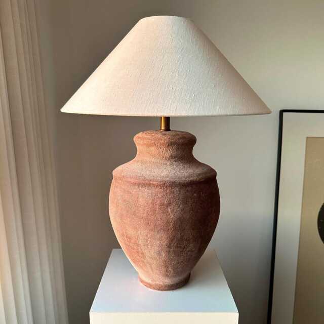 Distressed Brown Lamps, Shades & Bases Ceramic Table Lamp Stoneware Earthenware For Living Room Bedside Entryway Desk Bedroom - image 1