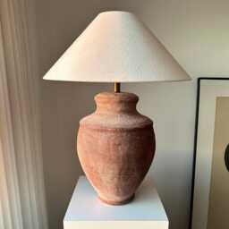 Distressed Brown Lamps, Shades & Bases Ceramic Table Lamp Stoneware Earthenware For Living Room Bedside Entryway Desk Bedroom - thumbnail 1