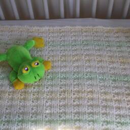 Your Color Choice Hand Knit Baby Blanket - thumbnail 4