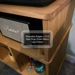 Record Player Stand Handcrafted Turntable Cabinet With Vinyl Storage, Holder & Lp Storage Unit Customised Sizes/ Colours - thumbnail 3