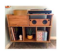 Record Player Stand Handcrafted Turntable Cabinet With Vinyl Storage, Holder & Lp Storage Unit Customised Sizes/ Colours