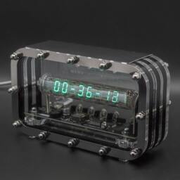 Iv-18 Vfd Nixie Tube Clock - Vacuum Desk Clock, Steampunk Retro Gift, Divergence Meter, 100% Assembled - thumbnail 2