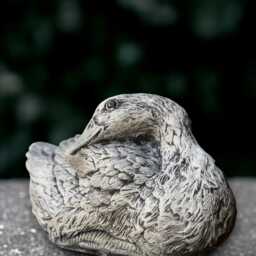 Unique Goose Sculpture Concrete Duck Figurine Stone Bird Statue Cement Animal Decoration Duck Lover Gift Front Door Ornament - thumbnail 1