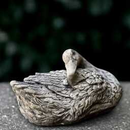 Unique Goose Sculpture Concrete Duck Figurine Stone Bird Statue Cement Animal Decoration Duck Lover Gift Front Door Ornament - thumbnail 3