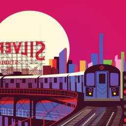 Nyc Subway Art Print Queensboro Illustration, New York Home Decor - thumbnail 2