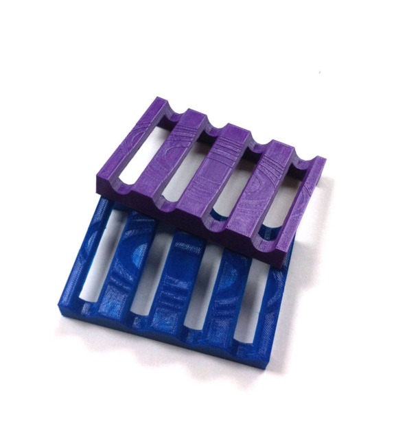 Couple Soap Dishes 3D Printed, One For Her, Him, Custom Dishes, Drain Trays, Holders, Purple/ Dark Blue