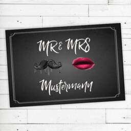 "Floor Mat Personalized With Name ""Mr & Mrs" - thumbnail 1