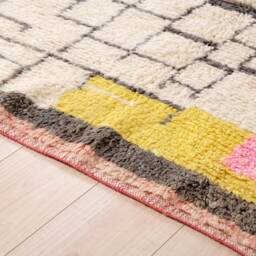 Pink Boujaad Rug, Authentic Moroccan Rug 5x6 Ft - thumbnail 4
