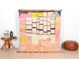 Pink Boujaad Rug, Authentic Moroccan Rug 5x6 Ft - thumbnail 1