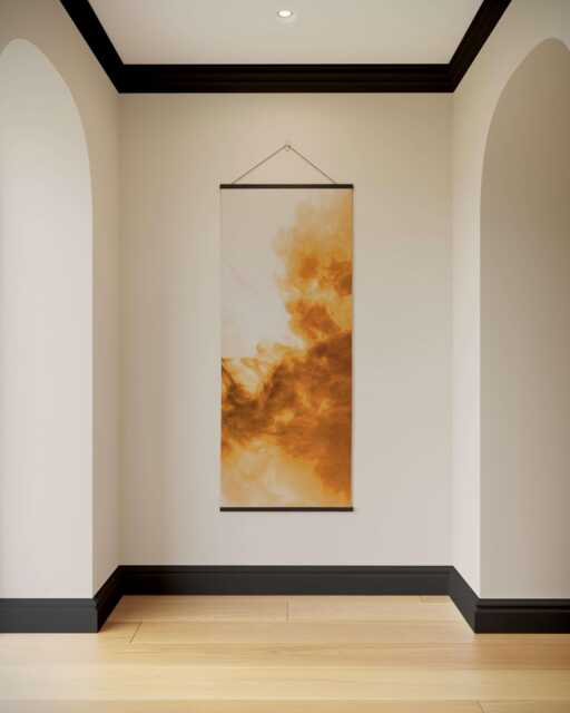 Orange Smoke Tapestry - Wall Hanging Unique Art - image 1