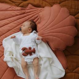 "Linen Shell Pillow ""Papaya" - thumbnail 3