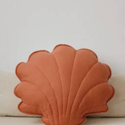 "Linen Shell Pillow ""Papaya" - thumbnail 2