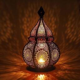 Moroccan Brass Pendant Lamp, Hanging Lighting, Chandelier Handmade Moroccan Table Boho Bedside Lamp - thumbnail 2