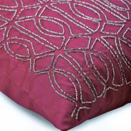 "Art Silk Fuchsia Pink Couch Cushion 16""x16" - thumbnail 2