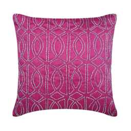 "Art Silk Fuchsia Pink Couch Cushion 16""x16"