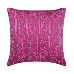 "Art Silk Fuchsia Pink Couch Cushion 16""x16" - thumbnail 1