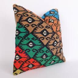20'' Vintage Turkish Kilim Pillow Cover Bohemian Cushion - thumbnail 3