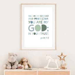 Kids Christian Wall Art, Bible Verse Prints, Boys Nursery Print, Scripture Baby Boy Gift, Bedroom, Playroom - thumbnail 2