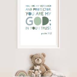 Kids Christian Wall Art, Bible Verse Prints, Boys Nursery Print, Scripture Baby Boy Gift, Bedroom, Playroom - thumbnail 3