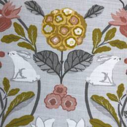 Set Of 2 Clarke & Forester Hare Botanical Cushion Covers - 40x40cm - thumbnail 2