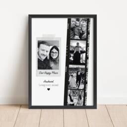 Personalised Film Strip Photo Frame, Custom Husband Memory Gift, Anniversary Wedding Collage - thumbnail 3