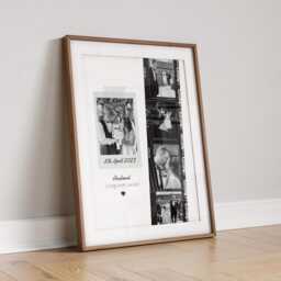 Personalised Film Strip Photo Frame, Custom Husband Memory Gift, Anniversary Wedding Collage - thumbnail 2