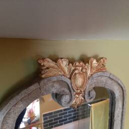 Large Baroque Stone Mirror Touch Of Gold - thumbnail 4