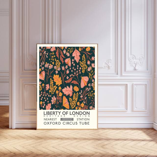 Liberty London Art Print, Botanical Print Flower Wall Decor