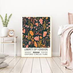 Liberty London Art Print, Botanical Print Flower Wall Decor - thumbnail 3