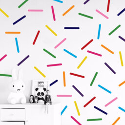 Set Of 60 Colourful Sprinkles Wall Decals, Confetti - Multiple Colors & Sizes Available - thumbnail 1