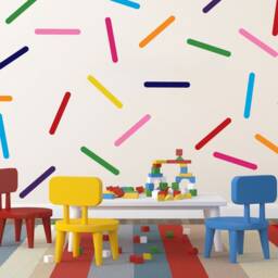 Set Of 60 Colourful Sprinkles Wall Decals, Confetti - Multiple Colors & Sizes Available - thumbnail 2